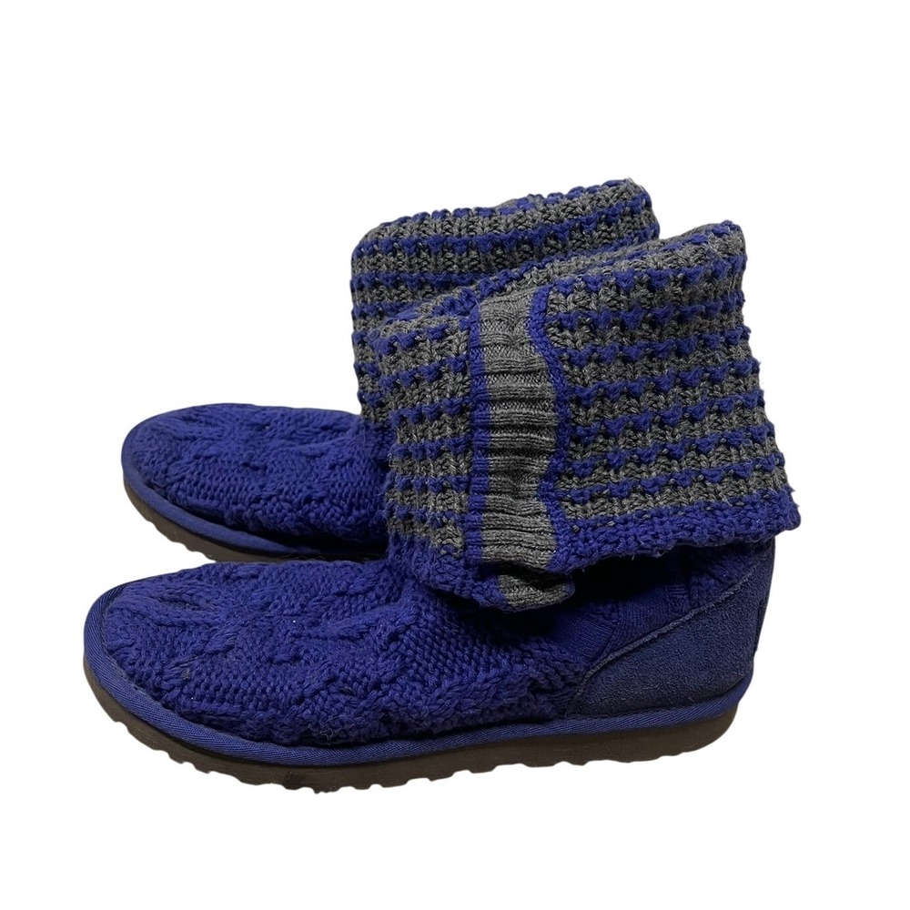 UGG Women's Leland Indigo Knit Cardy Pull On Winter Boots Size US 7